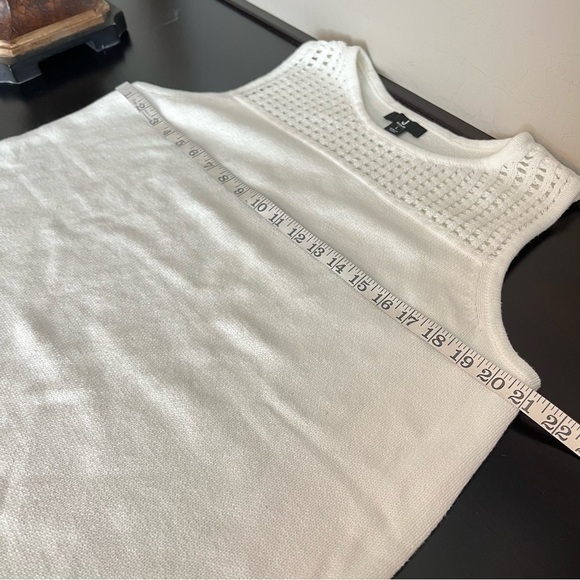 Jason Wu Sleeveless Sweater tunic with fringes, white, size L - Picture 9 of 9